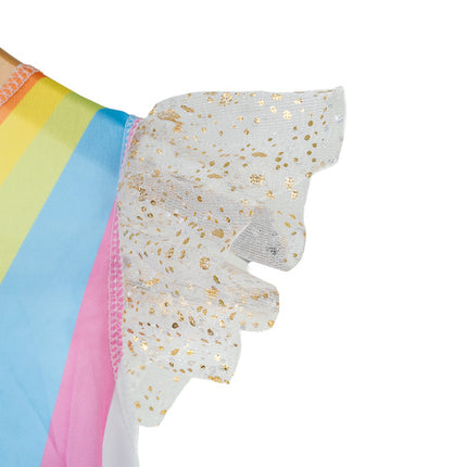 Unicorn kostume til børn med kjole, vinger og hovedbånd