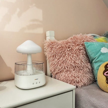 Humidifier med LED Natlampe og Regn Effekt – Skab Hyggelig Atmosfære