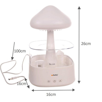 Humidifier med LED Natlampe og Regn Effekt – Skab Hyggelig Atmosfære