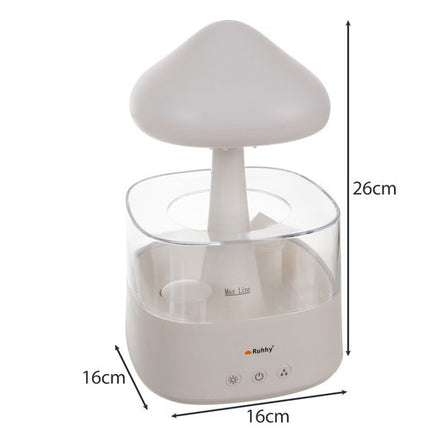 Humidifier med LED Natlampe og Regn Effekt – Skab Hyggelig Atmosfære
