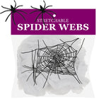 Kunstig edderkoppespind med 2 edderkopper til Halloween