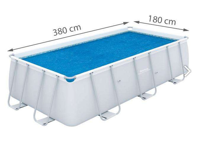 Soldækning til swimmingpools 404 x 201 cm - Effektiv opvarmning og varmetab reduktion