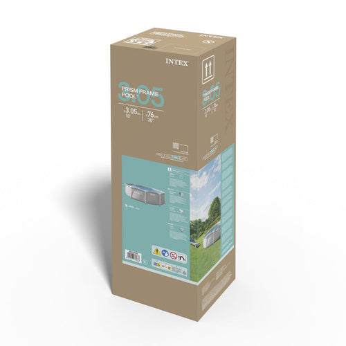 Prism Frame rammepool 305 x 76 cm - Nem opsætning til haven, perfekt til sommerens sjov
