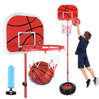 Højdejusterbar basketkurv 109-170cm med bold og pumpe