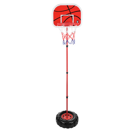 Højdejusterbar basketkurv 109-170cm med bold og pumpe