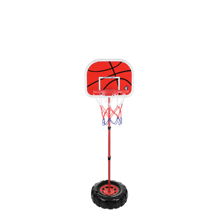Højdejusterbar basketkurv 109-170cm med bold og pumpe