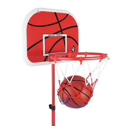 Højdejusterbar basketkurv 109-170cm med bold og pumpe