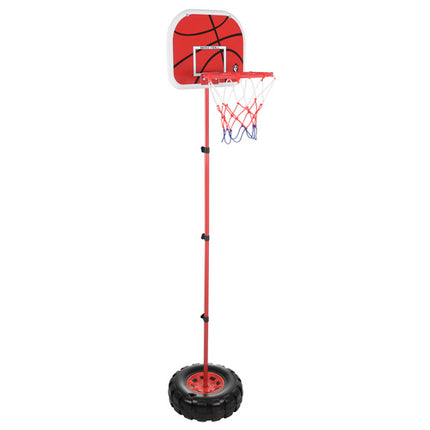 Højdejusterbar basketkurv 109-170cm med bold og pumpe