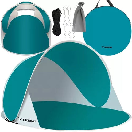 Selvudfoldende Strandtelt 190 x 120 x 86 cm – Beskyt dig mod Sol, Vind og Regn