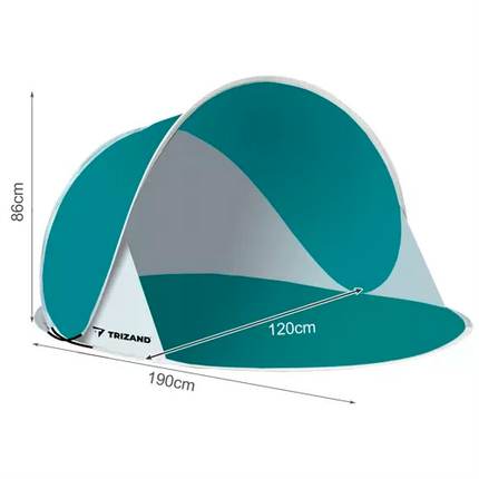 Selvudfoldende Strandtelt 190 x 120 x 86 cm – Beskyt dig mod Sol, Vind og Regn