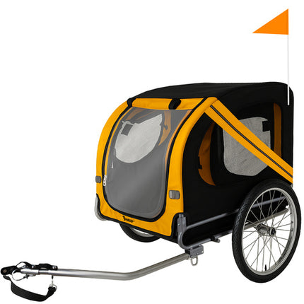 Dyretransportvogn til cykel med stor kabine og sikkerhedsfunktioner