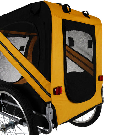 Dyretransportvogn til cykel med stor kabine og sikkerhedsfunktioner