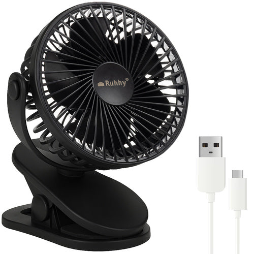 Trådlig bordventilator med klips og 360° justering