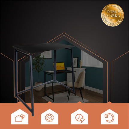 Foldbar skrivebord i moderne loftstil med stabilt design