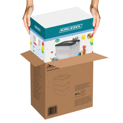 Kruzzel 22L blokcontainer med 3 niveauer og ruminddelere