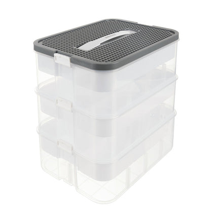 Kruzzel 22L blokcontainer med 3 niveauer og ruminddelere