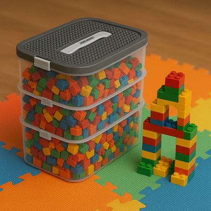 Kruzzel 22L blokcontainer med 3 niveauer og ruminddelere