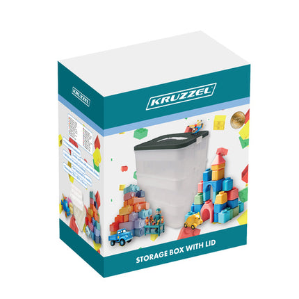 Kruzzel 22L blokcontainer med 3 niveauer og ruminddelere