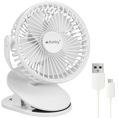 Trådlig bordventilator med klips og 360° justering