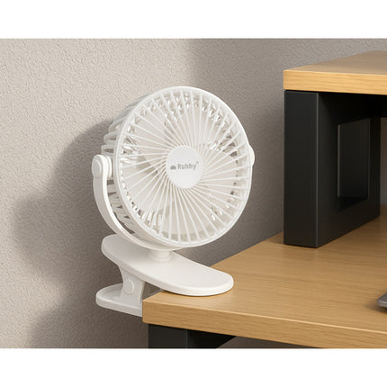 Trådlig bordventilator med klips og 360° justering