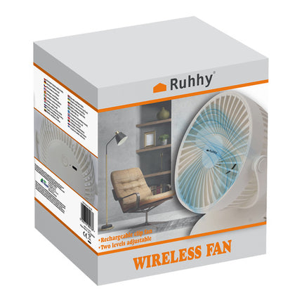 Trådlig bordventilator med klips og 360° justering
