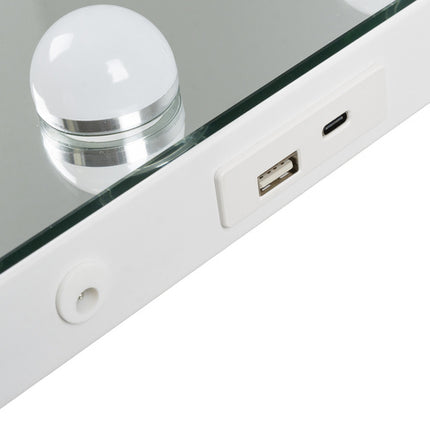 LED kosmetik spejl 58x46 cm med justerbart lys