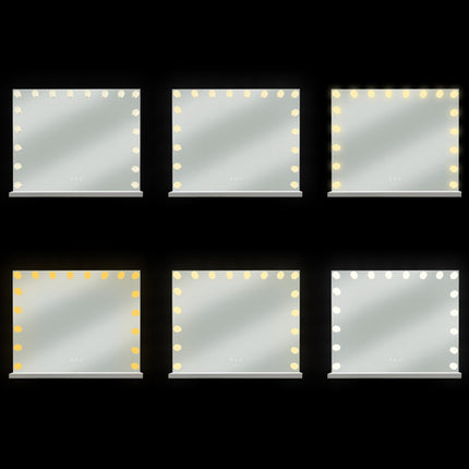 LED kosmetik spejl 80x62 cm med justerbart lys