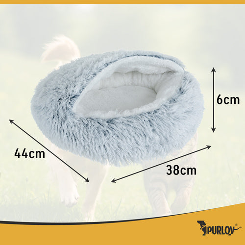 Hundeseng blød 44x38 cm til små hunde og katte – kattekurv med skridsikker bund og blød fyldning