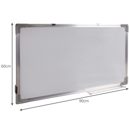 Magnetisk Tør- og Slet Tavle 90 x 60 cm – Inkl. Markører, Magneter og Svamp