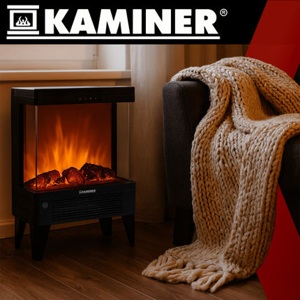EmbeGO 2000W elektrisk radiator med flammeeffekt