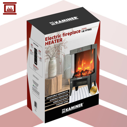 EmbeGO 2000W elektrisk radiator med flammeeffekt