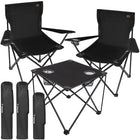 Folding campingbord med to stole til fiskeri og udendørs brug