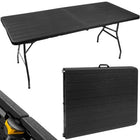 Foldbar havebord 180 cm med praktisk opbevaring
