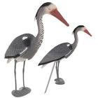 Hejre havefigur 66cm med pind - realistisk gråt PE design