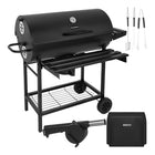 Stor kulgrill med låg og termometer 108x67x96cm