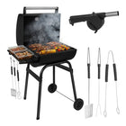 Kulgrill med låg og termometer 82x51x117cm - inkl. tilbehør