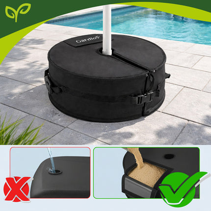 Fyldsand parasolstand i Oxford stof - 40kg kapacitet