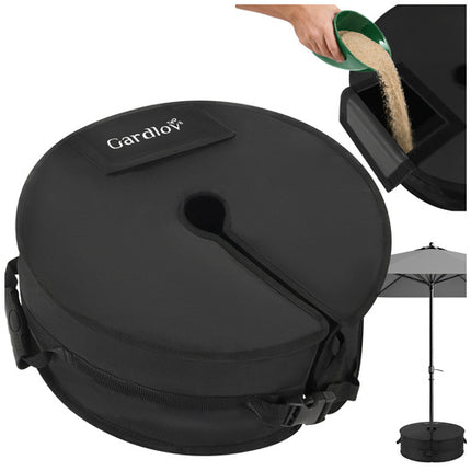 Fyldsand parasolstand i Oxford stof - 40kg kapacitet