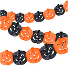 Halloween græskar guirlande 3m med farverige dekorationer