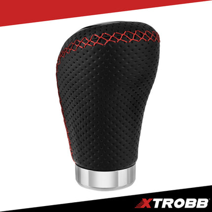 Universal gearknob i læder med adaptere til 5/6-gear
