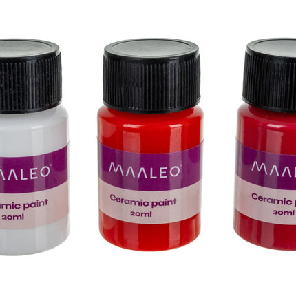 Maaloe glas- og keramikmaling sæt med 12 farver
