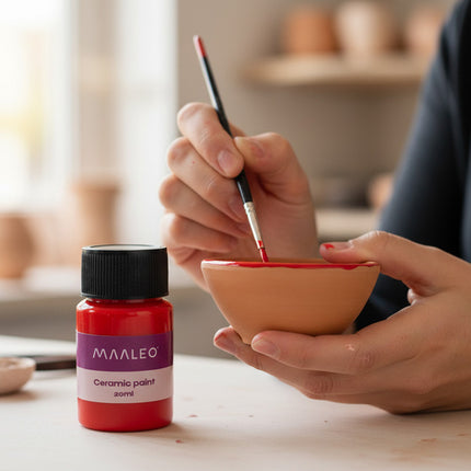 Maaloe glas- og keramikmaling sæt med 12 farver