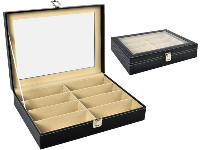 Brilleboks organizer med 8 rum