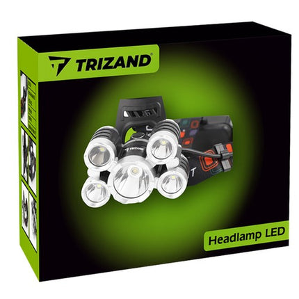 LED Hovedlampe med 5 x Cree T6 – Perfekt til Cykling og Udendørs Aktiviteter