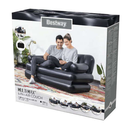 Oppustelig dobbeltmadras til sofa - 188 x 152 x 64 cm, komfortabel og holdbar løsning til gæster