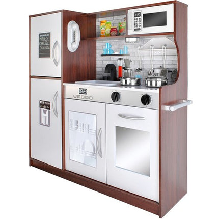 Wooden Kitchen XL med Lyd, Lys og Tilbehør – Fantastisk Leg for Børn