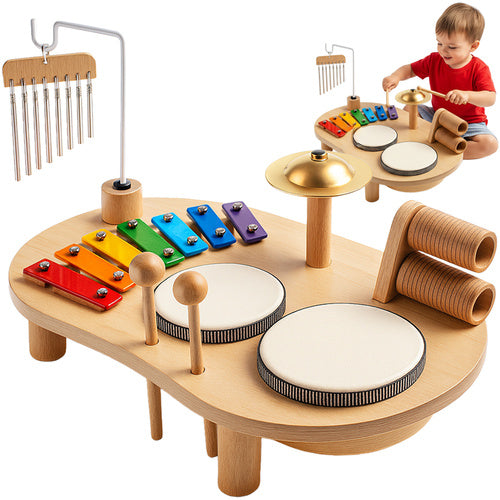 Musikbord til børn med trommer og cymbaler