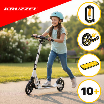 Sammenfoldelig scooter med 20cm hjul og skivebremse til børn og voksne