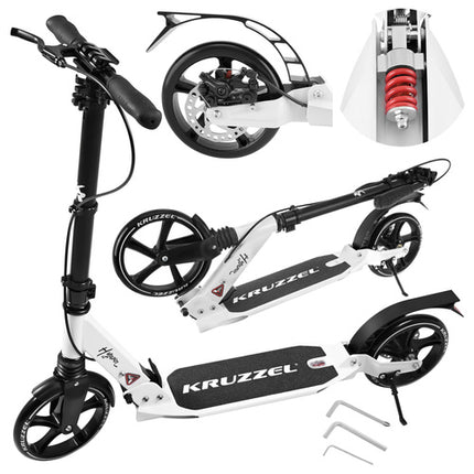 Sammenfoldelig scooter med 20cm hjul og skivebremse til børn og voksne