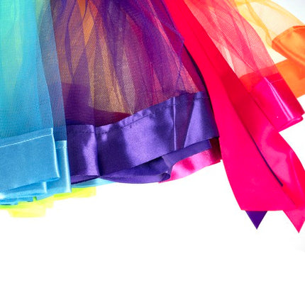 Rainbow Unicorn Kostume - Skørt, Vinger & Hovedbånd til Børn